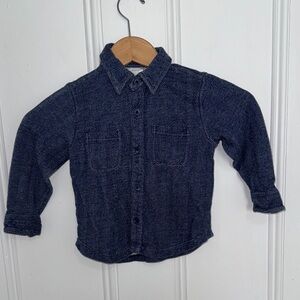Hanna Andersson Herringbone French Terry Button Down